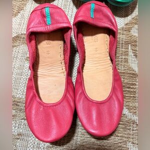 Tieks 🌹Cardinal Red leather ballet flats, size 10, excellent!!